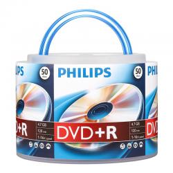 飞利浦（PHILIPS）DVD+R16速4.7G桶装50片 