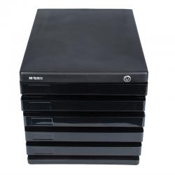 晨光(M&G)黑色五层桌面带锁文件柜 单个装ADM95298