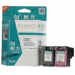 耐力（NIKO）N 818 黑色+彩色 大容量墨盒套装 