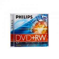 飞利浦DVD+RW 可擦写光盘 1片4速4.7G 单片盒装