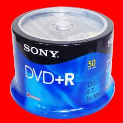 索尼sony  4.7g光盘 DVD+R 50片桶装行业版