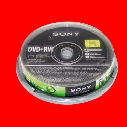 索尼DVDRW4.7G光盘10片装可擦写重复使用 4X 