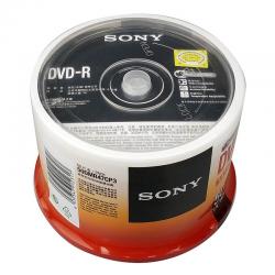 索尼4.7G光盘可打印刻录盘DVD-R 亚光50片桶装
