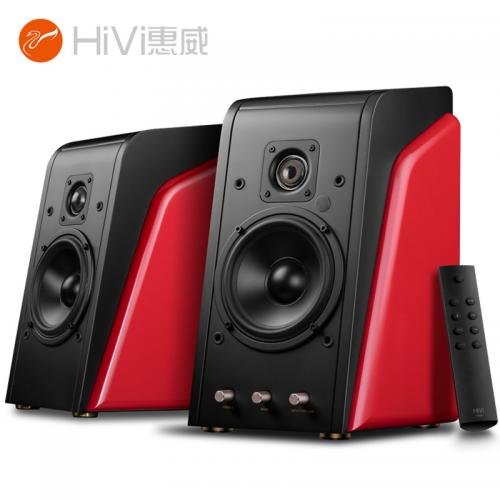 惠威HiVi M200新经典2.0蓝牙音箱红色