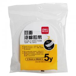 得力(deli)高粘度EVA泡棉双面胶带12卷 30412