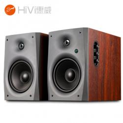  惠威HiVi D1090 2.0声道蓝牙音箱 红木纹