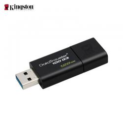 金士顿（Kingston）128GB USB3.0 U盘读速130MB/s 黑色 滑盖设计 时尚便利