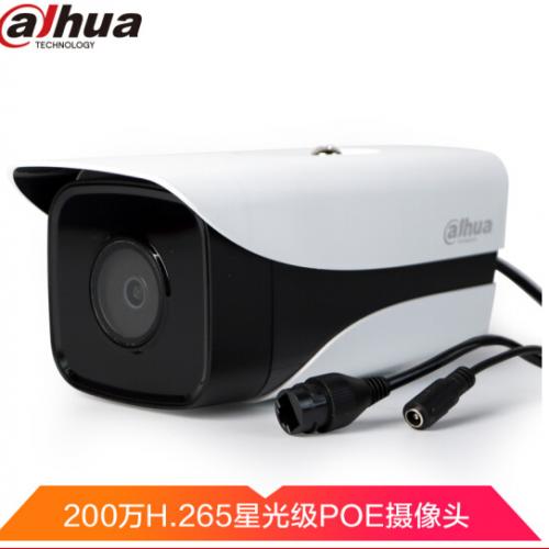 大华（Dahua）200万1080P星光级H265监控摄像头DH-IPC-HFW2233M-I1 高清夜视POE供电 镜头8MM