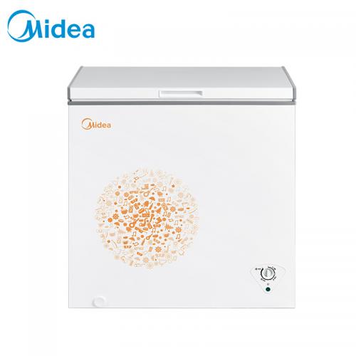 美的(Midea)203升 家用冰柜 商用冷藏冷冻变温转换冷柜 一级能效单温卧式冰箱（白色） BD/BC-203KM(E)