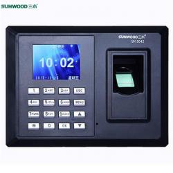 三木(SUNWOOD) SM9042自助彩屏语音指纹式考勤机 U盘密码打卡机 2.4寸屏