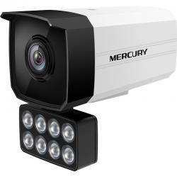 MERCURY 水星 400万摄像头H.265+室外筒型枪机PoE红外夜视8灯外置全彩高清监控设备摄像机 全彩镜头-6mm焦距