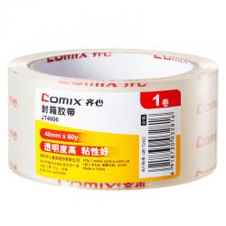 齐心（COMIX）48mm60y(54.9米)高透明胶带宽封箱胶带 单卷装 办公文具 JT4806