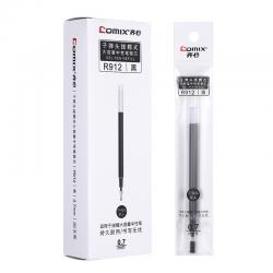 齐心（Comix） 超大容量子弹头笔芯中性笔签字笔水笔替芯0.7mm 黑色 20支盒 R912