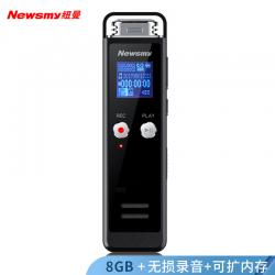 纽曼（Newsmy）录音笔 RV75 8G 发烧级无损录音 学习培训商务会议记录留证 MP3播放器 炫酷灰
