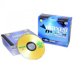 麦克赛尔（maxell）DVD+R光盘 刻录光盘 光碟 空白光盘 16速4.7GB 1片盒装，5盒/包