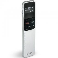 月光宝盒 E5860银色 8G超薄金属专业录音笔、高音质无损外放MP3运动播放器 远距离降噪 执法取证会议学习