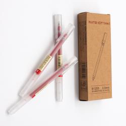 欧标（MATE-1ST）B1255子弹头中性笔简约顺滑中性笔0.5MM不锈钢笔头颜色：红色（单支售）