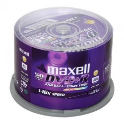 麦克赛尔（maxell）DVD+R光盘 刻录光盘 光碟 空白光盘 可打印光盘 16速4.7G台产 桶装50片