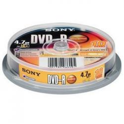 索尼（Sony）DVD-R 16速 4.7G 刻录光盘 桶装 10片/桶