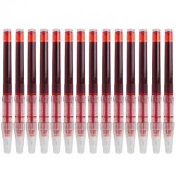 白雪(snowhite)N05直液式走珠笔替芯大容量笔芯x系列通用墨囊全针管红色20支