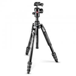 曼富图（Manfrotto）befree Advanced铝合金三脚架套装旅行便携反折旋锁三脚架 MKBFRTA4BK-BH 黑色