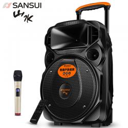 山水（SANSUI） A12-66 12英寸重低音拉杆音箱蓝牙户外便携式移动舞台音响大功率扩音 豪华版(拉杆音箱+1个话筒+1个遥控器)