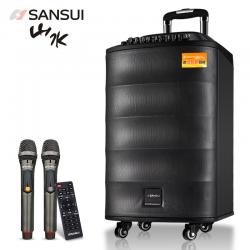 山水（SANSUI） SA3广场舞音响音箱户外移动便携式拉杆蓝牙播放器 SA3-10寸（双话筒）