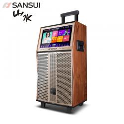 山水（SANSUI） 音响带显示屏户外演出音箱无线话筒蓝牙拉杆移动视频播放器 QX08（12.1吋大屏+1只无线话筒+天能电池）