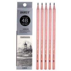 宝克（BAOKE）PL1644 办公绘图铅笔 美术素描铅笔学生铅笔 多灰度 4B 12支/盒