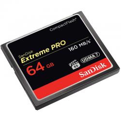 闪迪 至尊超极速 CF卡 SDCFXPS-064G-Z46 64GB 读速160MB/s 写速150MB/s 至尊超极速存储卡 UDMA7 黑色(单位:张)