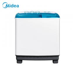 美的 Midea 洗衣机半自动 10公斤大容量 品牌电机 喷淋漂洗强劲动力 双桶双缸 MP100VS808