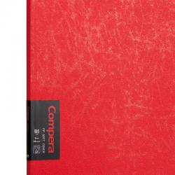 齐心Compera原味系列PP面胶装本50张记事本软抄本笔记本子8mm横格本 办公 红色1本 C7000 B5