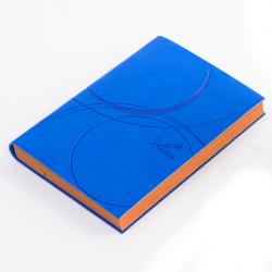 博文（bowen） B5/A5/A6压线条糖果色笔记本160张厚 商务办公文具学习记事本可定制231 蓝色 B5
