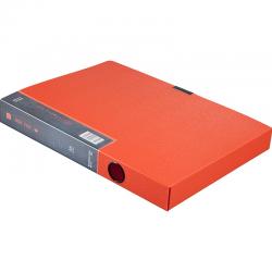 齐心(Comix) MC-35 35mm美石系粘扣档案盒文件盒资料盒A4 橘红