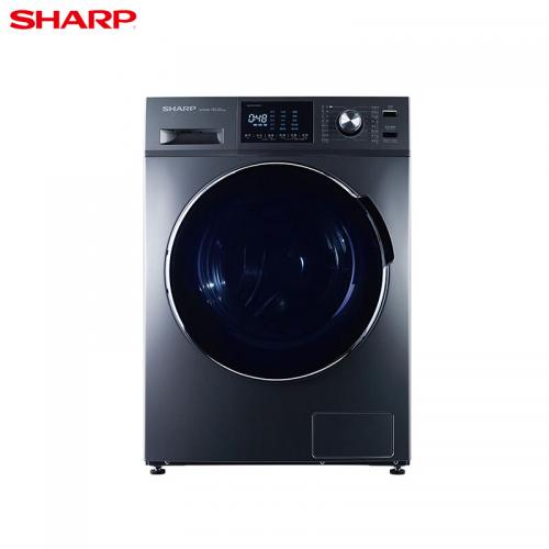 夏普（SHARP）烘洗一体机 滚筒洗衣机 10公斤全自动变频节能 3D水流 空气洗 杀菌 静音技术 XQG100-8349S-H
