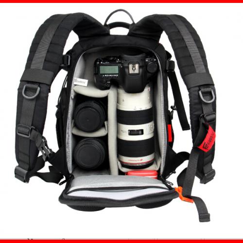 锐玛（EIRMAI）D2310升级款开拓者系列小号 单反相机摄影包双肩包 数码相机包 防盗摄影背包 红边