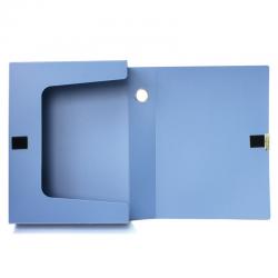 欧标（MATE-1ST）B1902 55mm档案盒加厚 粘扣文件盒 档案收纳盒 颜色：蓝色、规格：55mm