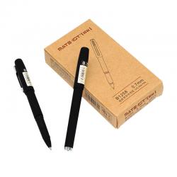 欧标（MATE-1ST）B1258 0.7mm黑色小清新中性笔磨砂笔杆精品财务粗签字笔练字帖 颜色：黑色、规格：1支