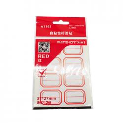欧标（MATE-1ST）自粘性标贴 27*37mm 8枚/12张 12张/本 25本/包规格：A1162 红色