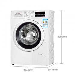 博世（BOSCH） 6.2公斤 变频 滚筒洗衣机 低噪音薄款 一键快洗 LED显示（白色） XQG62-WLK202C01W