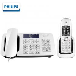 飞利浦（PHILIPS）录音电话机 子母机 无线座机 办公家用 中文菜单 自动录音 DCTG492+ 白色