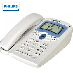 飞利浦（PHILIPS）电话机座机 固定电话 办公家用 免电池 来电显示 双插孔 TD-2816 (白色)