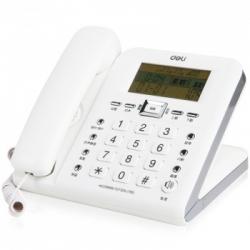 得力（deli）790 时尚大屏 办公电话机（白色） 来电显示