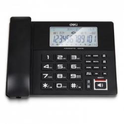 得力（deli)录音电话机 固定座机 办公家用 来电显示 附赠4G内存卡 799（黑色）
