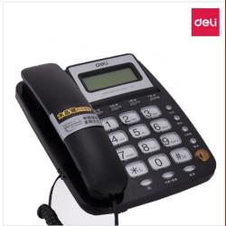 得力（deli）781办公家用电话机固定电话座机可摇头来电显示可接分机 黑色