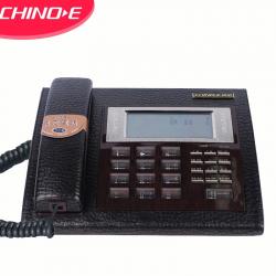 中诺（CHINO-E） S036黑色 真皮高档固定电话机 商务办公室座机家用 皮革电话 免提通话 语音播报 HCD6238(20)P/TSDL08型