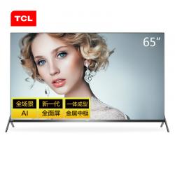 TCL 65T680 65英寸 液晶电视机 4K超高清 护眼 超薄全面屏 人工智能 AI语音 智慧屏 教育电视 