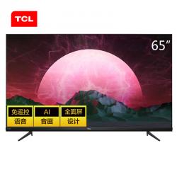 TCL 65V6 65英寸液晶电视机 4K超高清护眼 超薄 全面屏 人工智能 智慧屏 玩转语音操控 教育电视