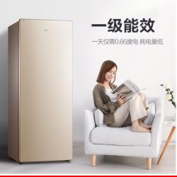 美的(Midea)196升立式冷柜 分区抽屉储藏柜 速冷无霜 一级能效 BD/BC-196UM