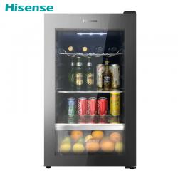 海信 (Hisense) 110升一级能效冰吧 家用冷藏保鲜柜 母乳冰柜玻璃门透明冷柜商务厅吧冰箱JC-110TL